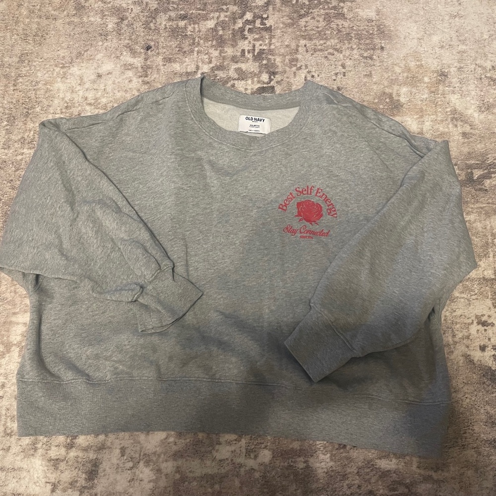 Old Navy Best Self Energy Women’s Gray Sweatshirt